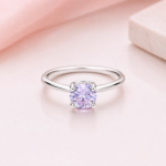 Anillo Aurora en Plata 950 con Zircón Lila