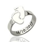 Anillo Pies de Bebé Personalizado en Plata 950