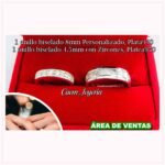 Anillos Matrimoniales con Zircones en Plata 950