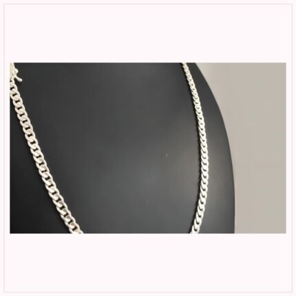 Cadena Cubana 4 mm en Plata 950