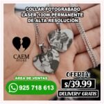 Collar Fotograbado Ovalado Personalizado - Imagen 3