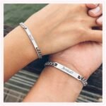 Esclavas Plateadas Personalizadas para Pareja - Imagen 3