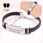 Pulsera de Cuero con Placa Personalizada