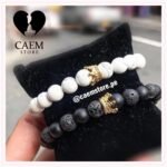 Pulseras de Piedra Volcánica para Pareja