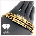 Pulseras de Piedra Volcánica para Pareja - Imagen 2