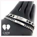 Pulseras de Piedra Volcánica para Pareja - Imagen 3
