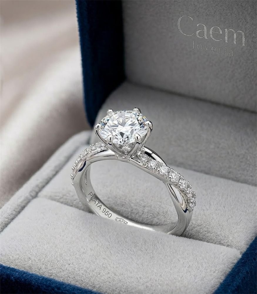 Anillo de plata 950 Caem Joyería