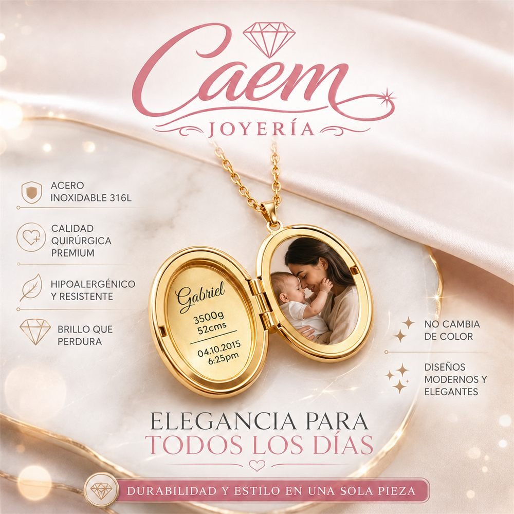 Relicario personalizado con fotografía